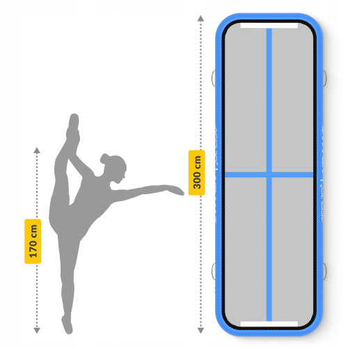  Мат гимнастический надувной 4FIZJO Air Track Mat 300 x 100 x 15 cм White/Blue (P-5907739311771) - фото №2